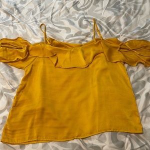 Yellow Over the shoulder top